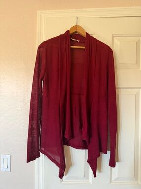 tea n rose Burgundy Red Cardigan